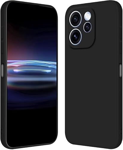 Premium Liquid Silicone Cover Compatible with Oppo Reno 15 Pro 5G – Soft-Touch Shockproof Protective Case, Slim Anti-Scratch Full Body Protection (Black)