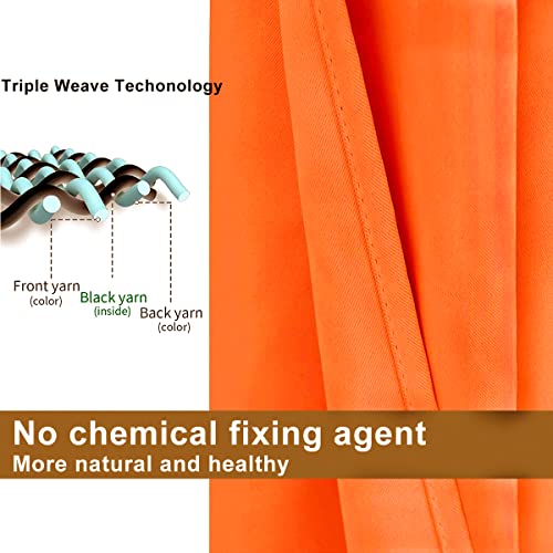Sofjagetq 1 Panel Waterproof Indoor/Outdoor Curtains For Patio-, Extra Wide Blackout Thermal Insulated Drape Waterproof Curtain For Porch, Pergola, Cabana, 100 X 84 Inch, Burnt Orange #TOP2