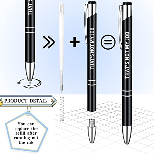 Nezyo 8 Packs Funny Pen Ballpoint Pens Set for Colleagues Funky Stationery Quirky Gift Cheeky Novelty Pens Office Desk Accessories Work Leaving Gift for Colleagues Teachers Adults (Black)