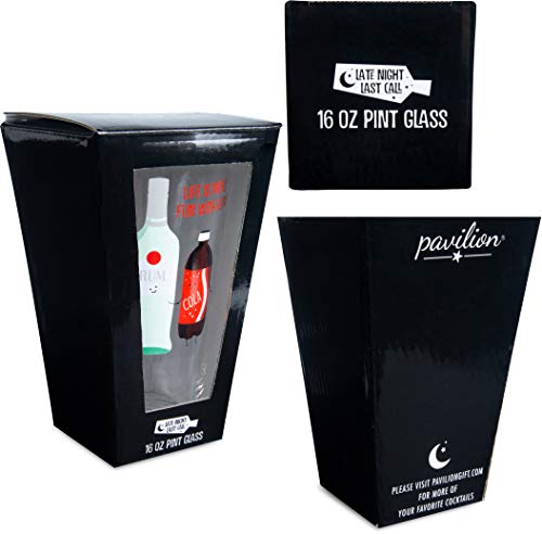 Pavilion Gift Company Life Is More Fun With Rum-Rum & Coke 16 Oz Pint Glass Tumbler, 1 Count (Pack Of 1), Red #TOP5
