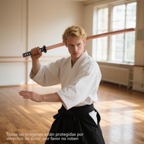 Holz Katana Schwert, Bokken Kendo-Schwertkampf-Training, Samurai Schwert, Rollenspiel Cosplay Iaido-Bokken (Grundfarbe)