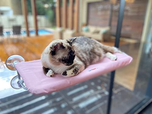 Cama de Janela Suspensa com Ventosa para Gatos Petlon - Rosa