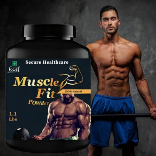 Image of Muscle Fit Powder | Weight Gain Protein | Muscle Growth |Whey Protein|Flavor Stawberry | Pack of 1 | 500g