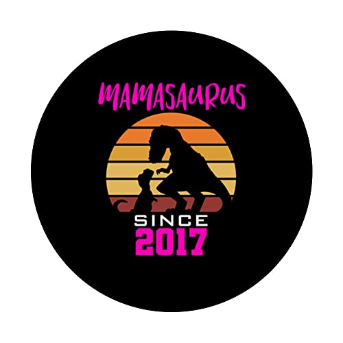 Mamasaurus since 2017 PopSockets Swappable PopGrip, Black - Image 3