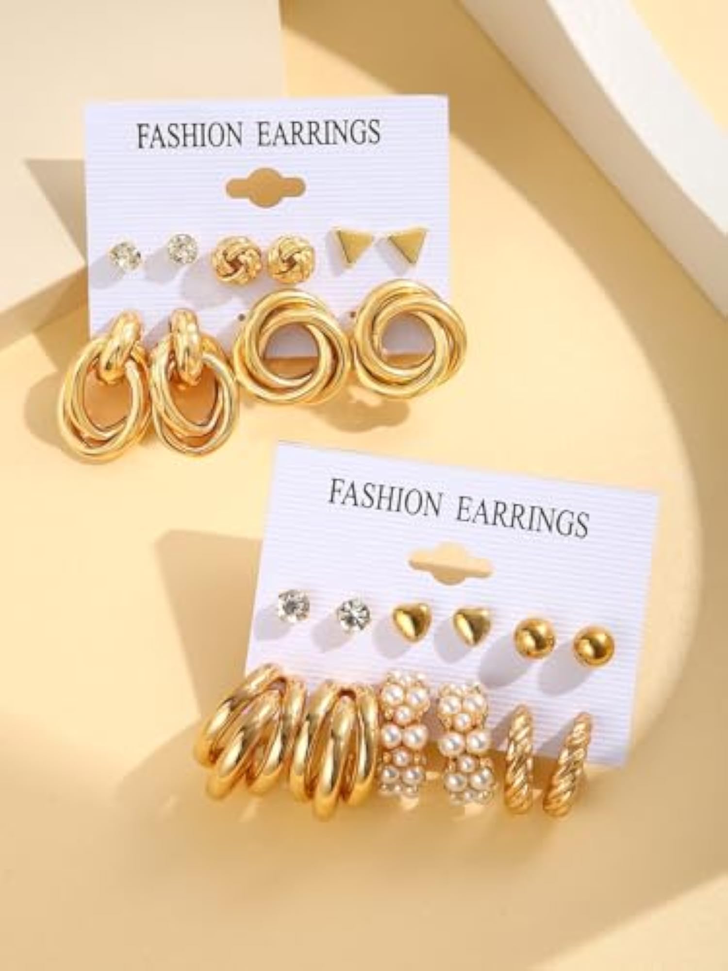 Fashionable Stud Earrings Set - Men & Women