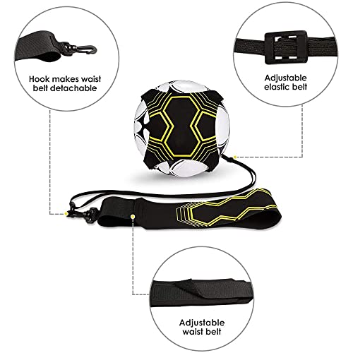 Duiyehui Soccer Training Belt, Football Kick Trainer, Solo Practice Training Aid, Soccer/Volleyball/Rugby Trainer, Adjustable Practice Belt For Kids And Adults Fits Ball Size 3, 4, 5, Kids And Adults #TOP3