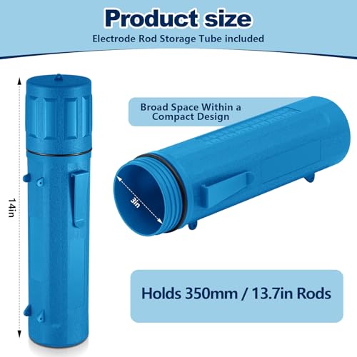 Image of Zonon 4 Pcs Welding Rod Storage Tube 14 Inch Tig Rod Holder, Blue