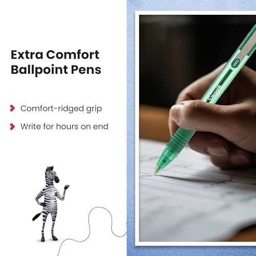 Zebra Z-Grip Smooth Rectractable Ballpoint Pen 1.0Mm Tip Green (Pack 12) - 22564 - 6