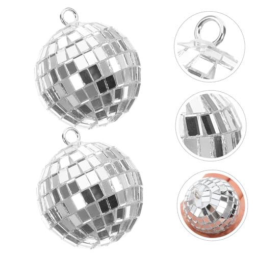 Levemolo – 10 piezas de bolas espejadas colgantes para decoración de fiesta, hogar y boda miniatura 4