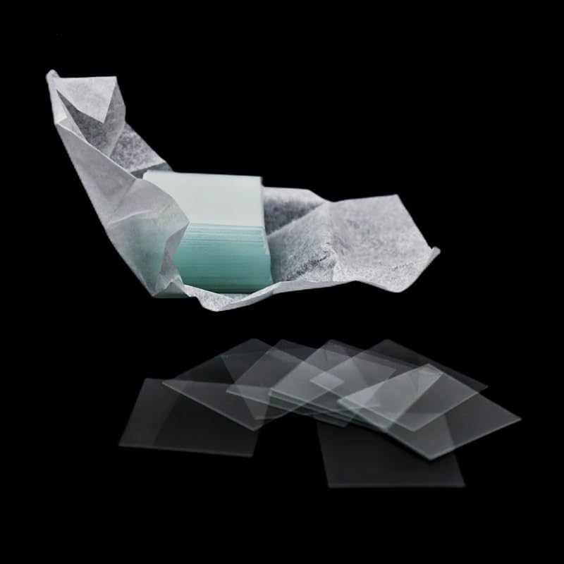 Szklana osłona mikroskopu 24 x 24 mm, grubość 0,13-0,17 mm, 1000 szt. kwadratowych nakładek do użytku laboratoryjnego, idealna do badań naukowych i eksperymentów