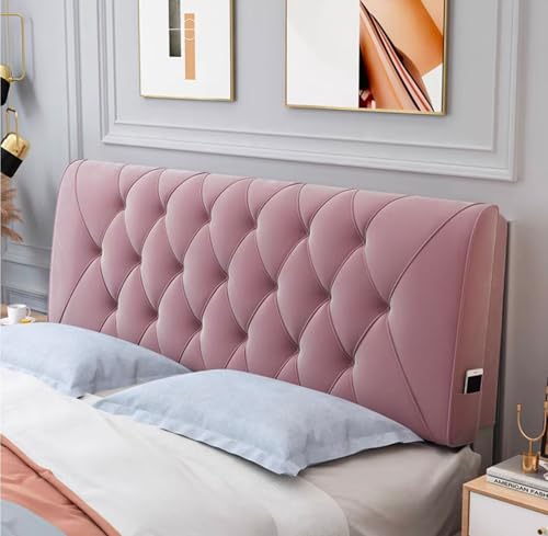 MGEMJMJ Almohada grande para cama de día, almohada de pared, cojín de cama, almohada de lectura, respaldo de apoyo lumbar con funda extraíble para cabecero (tamaño: 150 cm, color: rosa 1)