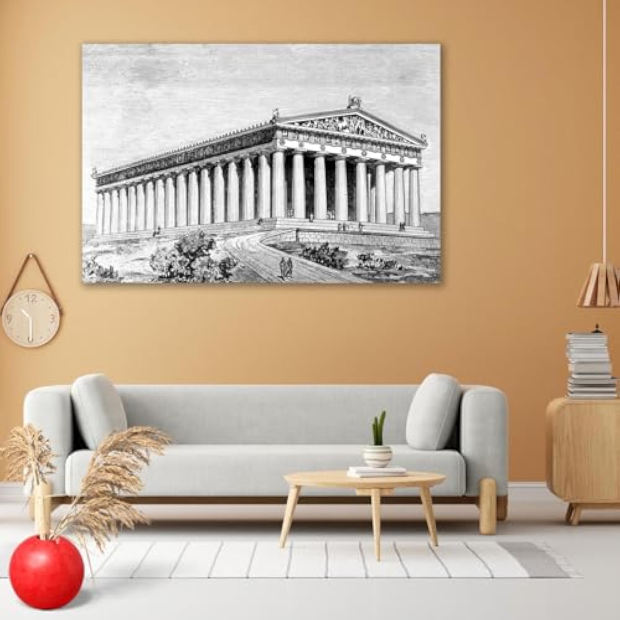 Ancient Parthenon Athens Peel & Stick Vinyl Wall Sticker for Home Decoration