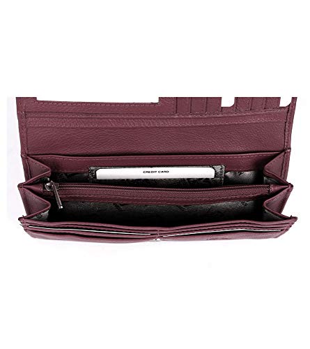 Women's RFID Blocking Leather Bifold Wallet3