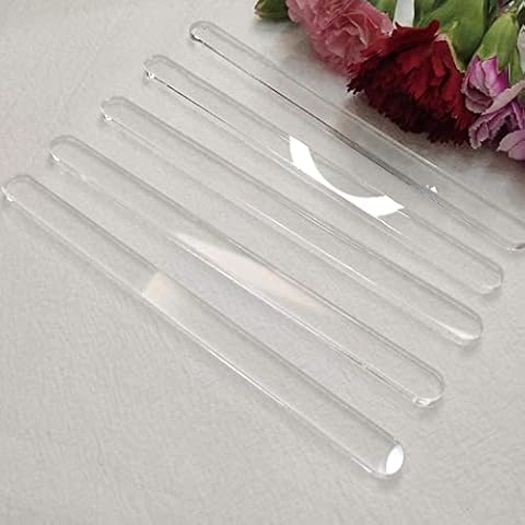 30 Pcs Acrylic Popsicle Sticks Ice Cream Sticks Cakesicle Sticks 4-1/2" Reusable Ice Pop Sticks for Candy Cake DIY Cover