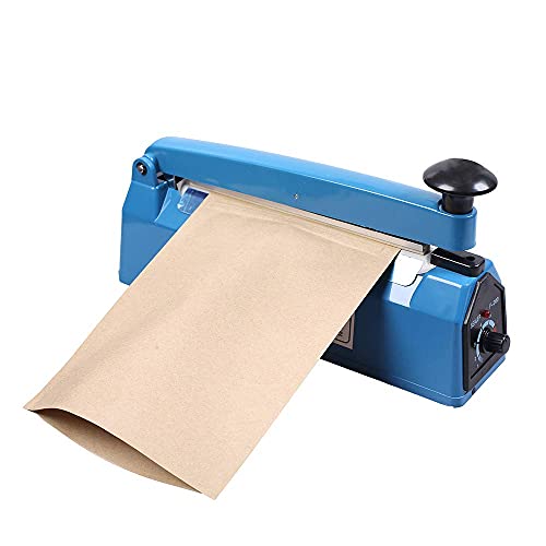 8In Impulse Heat Sealer W/Adjustable Knob Seals Plastic Bags W/Spare Replacement Kit #TOP3