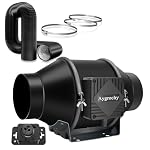 Aygrochy – Aygrochy 100mm Regelbar Rohrventilator Abluftset für Grow Gr