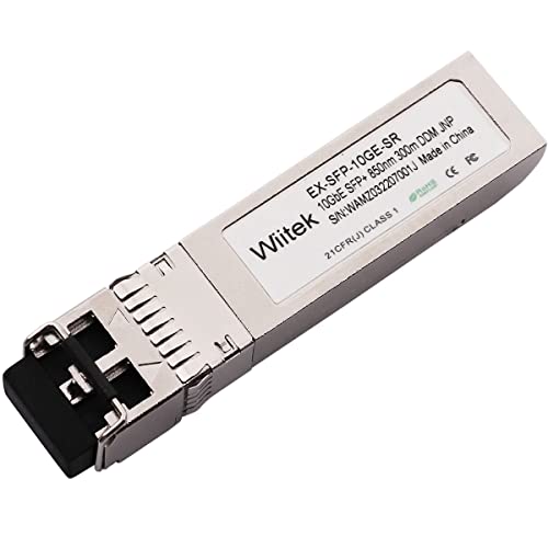 10GBase-SR SFP+ Multimode Transceiver, 10G SFP 850nm 300m DDM Duplex LC Module, Compatible with Juniper EX-SFP-10GE-SR