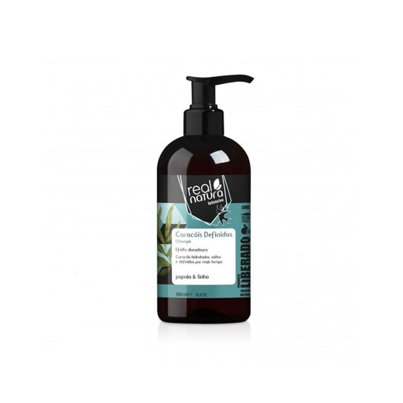Real Natura - Champú Rizos Definidos - Limpieza Suave - Hidratación Equilibrada - Protección y Brillo - Libre de Sulfatos, Parabenos y Siliconas - 500 ml