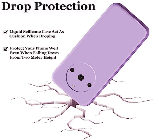Image of A rtistque Liquid Silicone Back Cover Case for Realme Narzo 60 5G Shockproof TPU Soft Flexible with Camera Protection - Purple