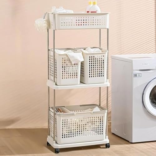 AOBOPO 360�x�L���X�^�[�t�����@�\�����h���[�J�[�g ���b�V�����󂩂���̌^ PP�f�� �E�ߏ����r���O�L�b�`�����ꏊ�Ή� �ړ��~���ȃX�y�[�X ���󕨐������[�ɍœK �Ǝ������啝���� �g���ĊȒP ��v�őϋv���D�ꂽ�����h���[�X�g���[�W