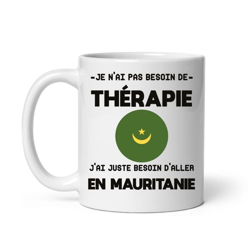 MugSmile Mug Mauritanie thérapie humour vacances départ voyage Tasse Mauritanie