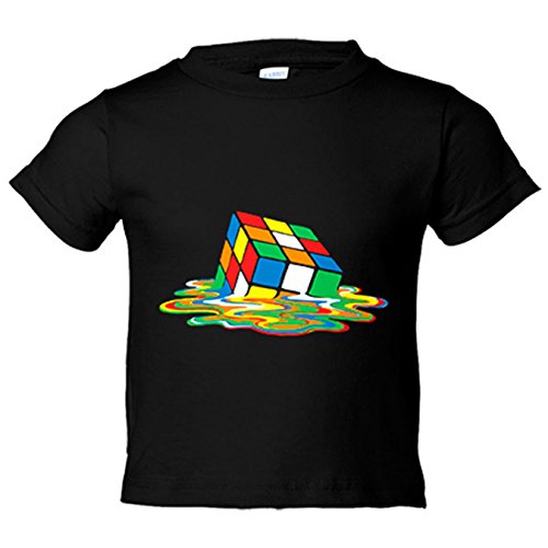 Camiseta niño Cubo de Rubik derretido - Negro, 9-11 años