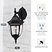 Designers Fountain Waterbury Outdoor Light Fixture, 14.25 Inch Exterior Wall Lantern Sconce for Front Door, Patio and Porch, Black, 2461-BK