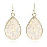 jellyfish lake sulawesi 1,25 zoll und 0,63 zoll tropfen breite. angelhaken. mysterious & irisierende opaleffekt hand crafed innen gem. gelbgold überzogen. nickle frei und bleifrei.