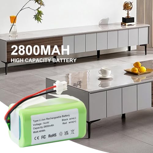 Image of New Replacement Battery INR18650 M26-4S1P for ECOVACS 2349 4INR19 /66 Robot Vacuum Cleaner CMICR18650F8M7-4S1P ICR18650-26J-4S1P BFG-WSQ TW4-11 PA04 DEEBOT 10002265 UR18650ZY-4S1P-AAM 14.4V 2800mAh
