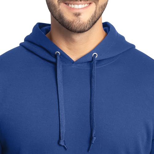 Image of Fruit of the Loom Men's Eversoft Fleece Pullover Hooded Sweatshirt, Moisture Wicking & Breathable