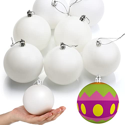 Zubebe Christmas Large Blank White Ball Ornaments...
