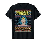 DC Comics Wonder Woman Christmas Sweater Style T-Shirt