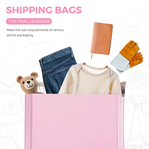 Image of Metronic Poly Mailers 9x12 200 Pack, Strong Adhesive Shipping Bags for Clothing, Waterproof and Tear-Proof Shipping Envelopes, Small Mailers Poly Bags Packaging Bags in Light Pink