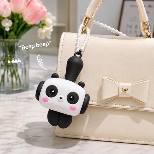 Image of HOUSELY Cute Cartoon Bunny Squeaky Squeeze Toy - Soft Silicone Kawaii Hammer with Sound | Stress Relief Fidget Toy with Beaded Strap, Portable Bag Charm for Kids & Adults, Return Gift - Black