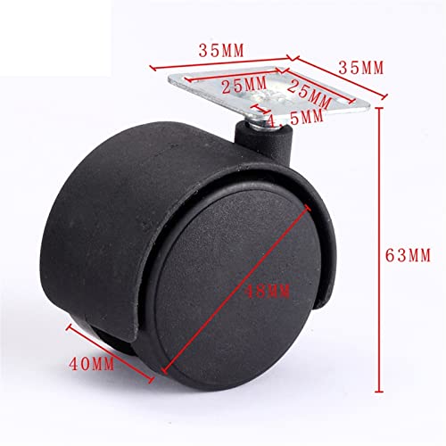 Roulette de meuble pour ne plus rayer le sol roue pivotante silencieuse 48mm