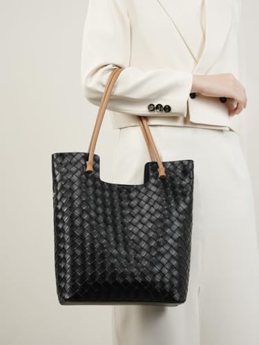 Bolso Tote tejido para mujer, ligero, estructurado miniatura 4