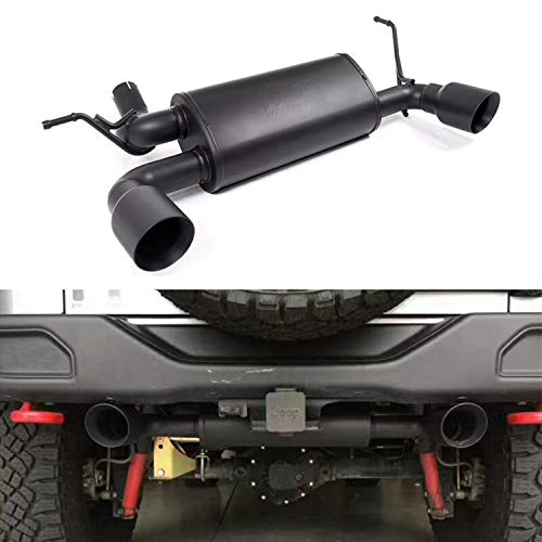 Dual Exhaust System Black Muffler Cat-Back Exhaust System Kit for J-eep Wrangler JL 2018-2020