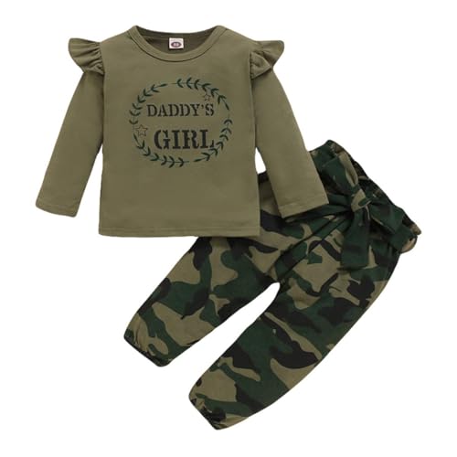 Image of Newborn Baby Girl Clothes Letter Print Long Sleeve Bodysuit Ruffle Floral Pants with Headband 3Pcs Infant Girl Outfits Set