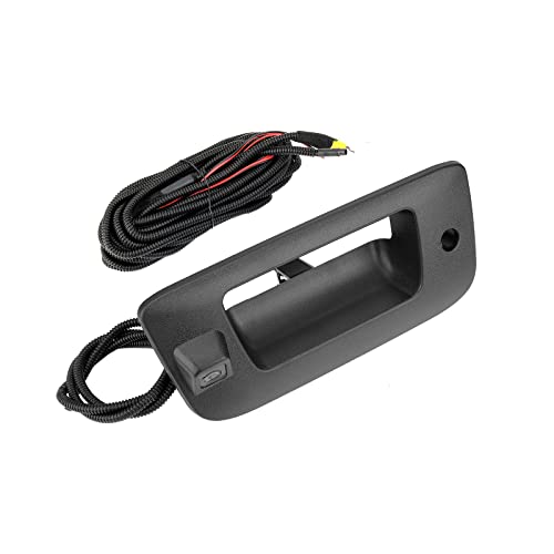 Image of Rear View Camera Backup Tailgate Handle Camera Compatible with Chevy Silverado and GMC Sierra Years 2007-2013,Tailgate Door Handle Replacement Camera(Color: Black)