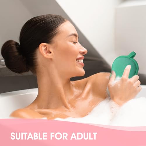 2Pcs Baby Bath Sponge Shower Sponge Soft Absorbent Exfoliating Wash Soap Kids Loofah Gentleness Comfort Bathing Tool for Infants Men Women Body All Skin Type