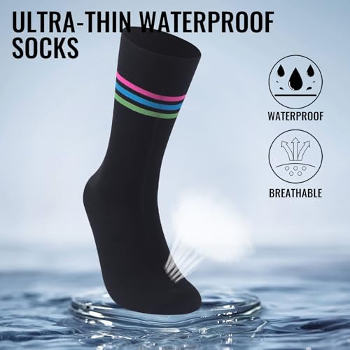 Image of RANDY SUN Waterproof Socks, Unisex Hiking Wading Trail Running Kayaking Crew Socks