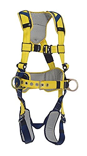 Image of 3M DeltaComfort 1100788 Fall Arrest Kit with Back /Side D-Rings, Belt with Pad, Quick Connect Buckle Leg /Chest Straps and Comfort Padding, X-Large, Navy /Yellow