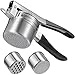 Schiacciapatate, Sopito Schiacciapatate in Acciaio Inox con 2 Tazze Intercambiabili per Purè di Patate, Purè di Verdure, Succhi di Frutta e Ricette Alimentari, Lavabile in Lavastoviglie immagine