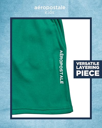 Image of AEROPOSTALE Boys Athletic Shorts Set - 3 Piece Performance Short Sleeve Graphic Boys T Shirts & Fleece Shorts (Size: 8-12)