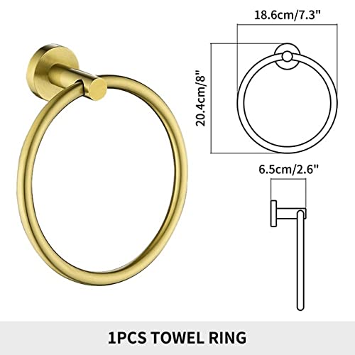 Ensemble d'accessoires de salle de bain or brossé pour ranger vos serviettes