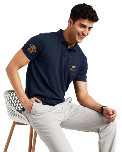 Image of Noble Monk Men's Cotton Blend Regular Fit Polo T-Shirt