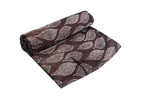 Image of Ethnics of Kutch Womens's Ajrakh Modal Silk Natural Dye Hand Block Print Unstitched Kurta Fabric
