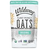 Wildway Organic Rolled Oats, Overnight Oats | Glyphosate-Free, Gluten-Free Oatmeal | Non-GMO, Plant-Based Protein | Regenerative, Sustainable, Traceable Organic Oats | Original | 9 Oz