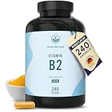 Vitamin B2 Riboflavin - Hochdosiert: 250mg Riboflavin - 240 Kapseln (Big Pack) - Unterstützt...