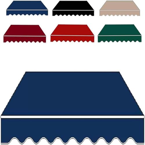 Lona de Repuesto para toldos,Lona Recambio para Toldo Jardín Patio Terraza Balcón Exterior,de Alta Densidad,320 g/m²,antirrayos UV y Impermeable,Azul,(6.6x5ft) 2x1.5m